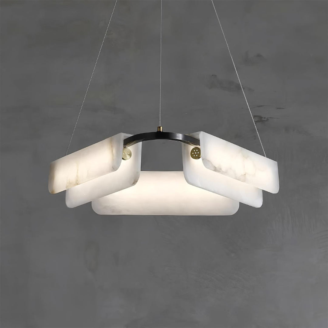Jade Chandelier Modern Alabaster Metal Living Room Dining Room