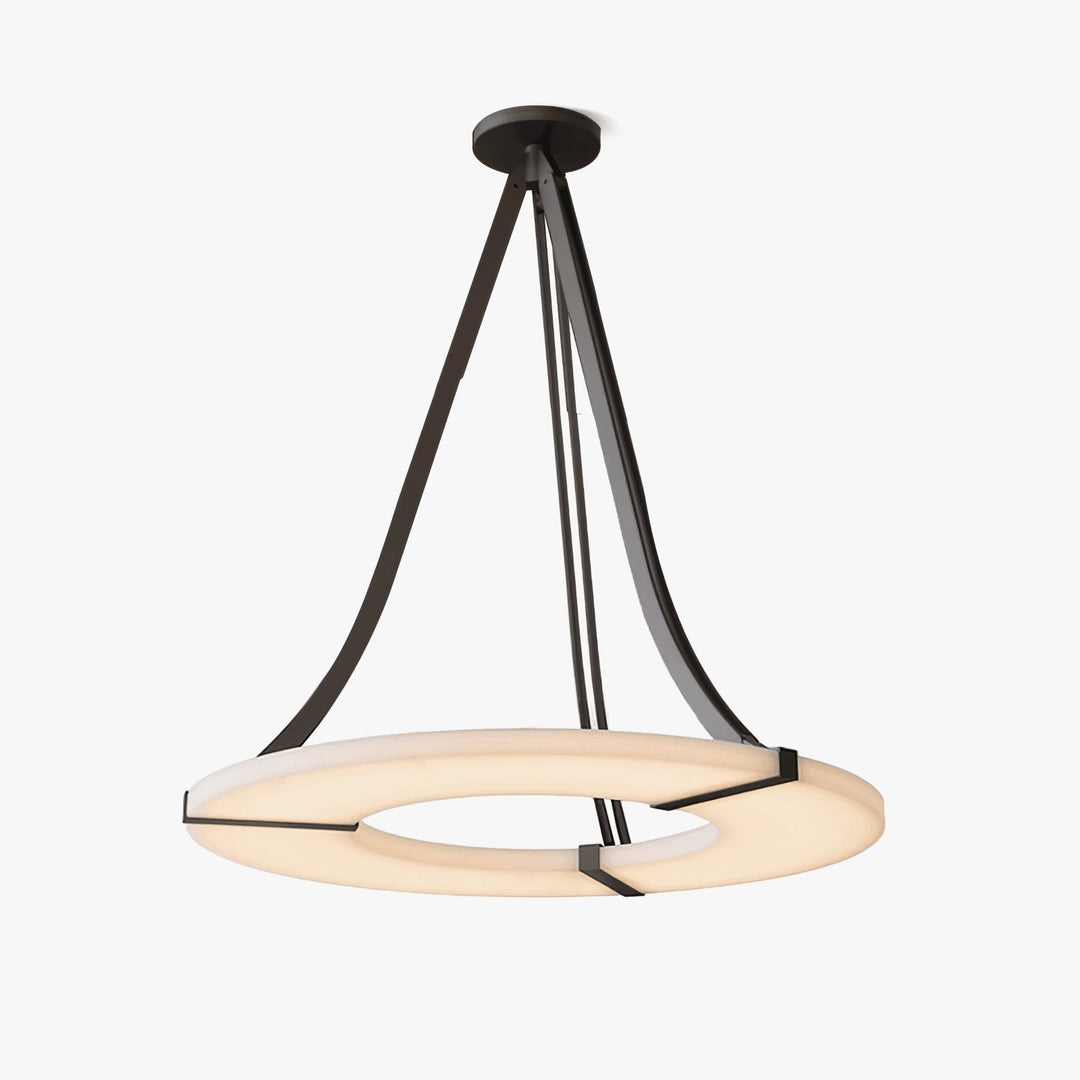 Jade Modern Alabaster Circular Pendant Light Living Room Dining Room