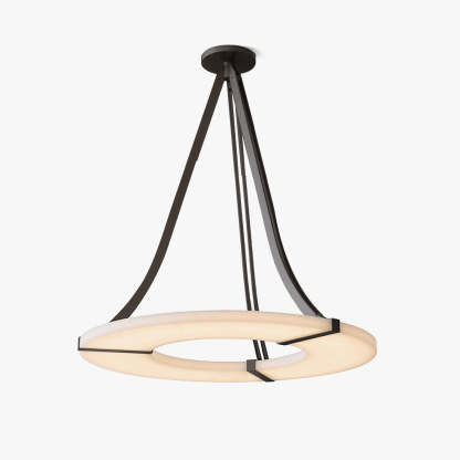 Jade Modern Alabaster Circular Pendant Light Living Room Dining Room