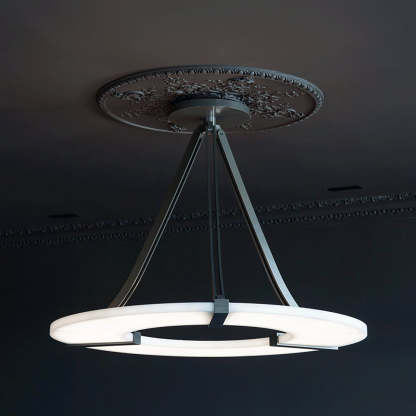 Jade Modern Alabaster Circular Pendant Light Living Room Dining Room