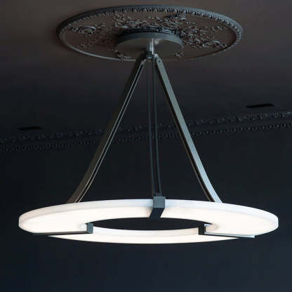 Jade Modern Alabaster Circular Pendant Light Living Room Dining Room