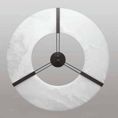Jade Modern Alabaster Circular Pendant Light Living Room Dining Room