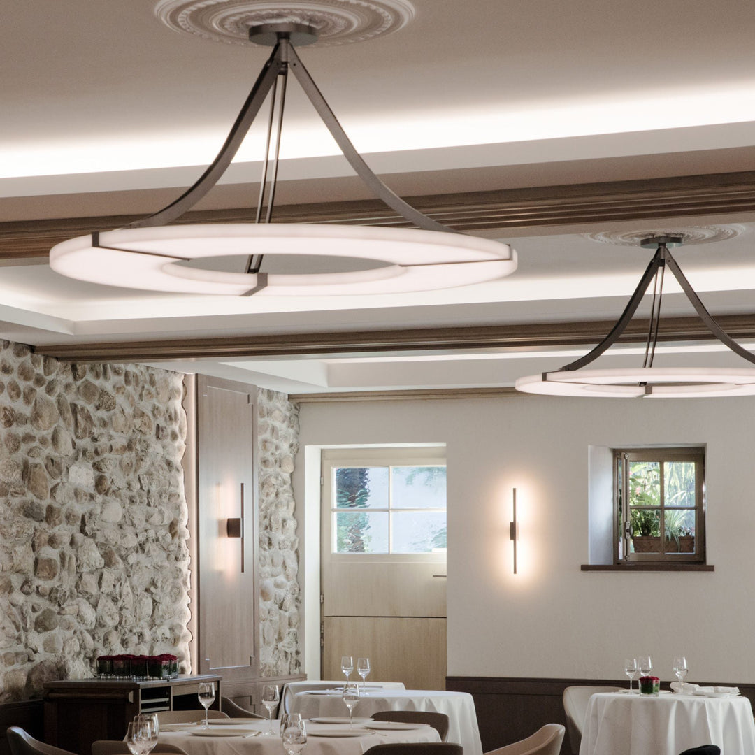 Jade Modern Alabaster Circular Pendant Light Living Room Dining Room