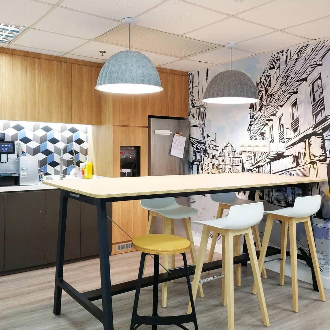 Hailie Modern Bell Metal Felt Pendant Light Living Room Dining Room