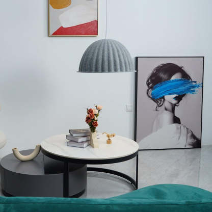 Hailie Modern Bell Metal Felt Pendant Light Living Room Dining Room