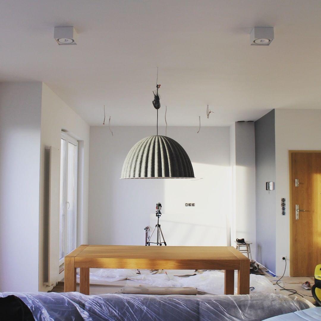 Hailie Modern Bell Metal Felt Pendant Light Living Room Dining Room