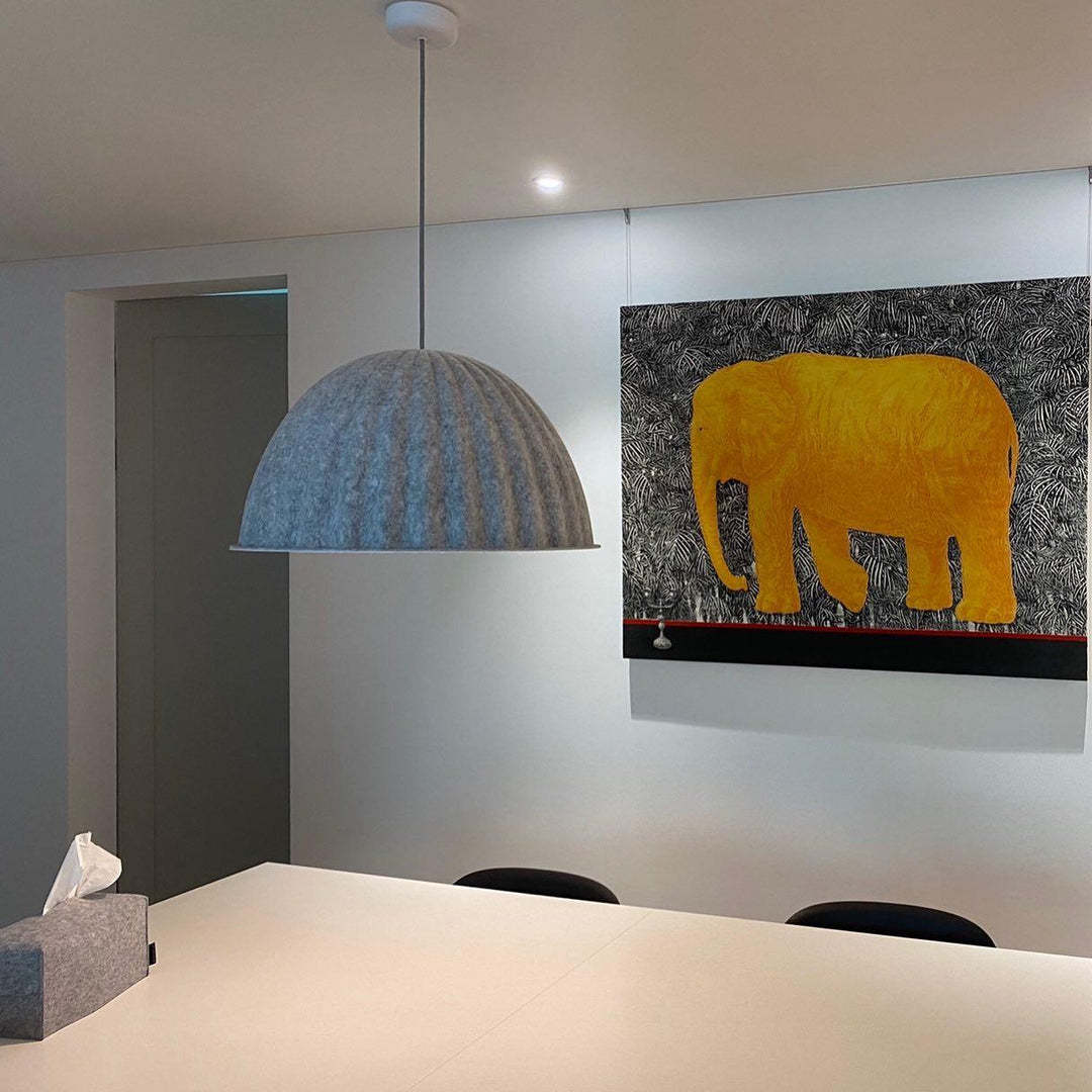 Hailie Modern Bell Metal Felt Pendant Light Living Room Dining Room