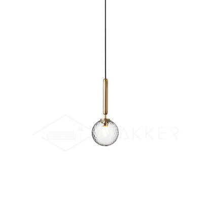 Hailie Minimalism Metal Glass Pendant Light Bedroom Living Room