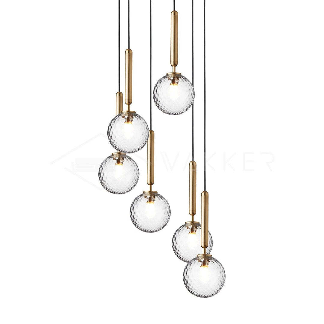 Hailie Minimalism Metal Glass Pendant Light Bedroom Living Room