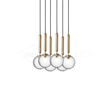 Hailie Minimalism Metal Glass Pendant Light Bedroom Living Room