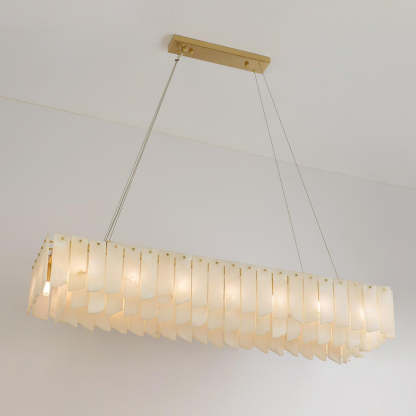 Jade Alabaster Cascade Tiered Chandelier Living Room Dining Room