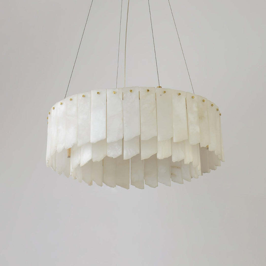 Jade Alabaster Cascade Tiered Chandelier Living Room Dining Room