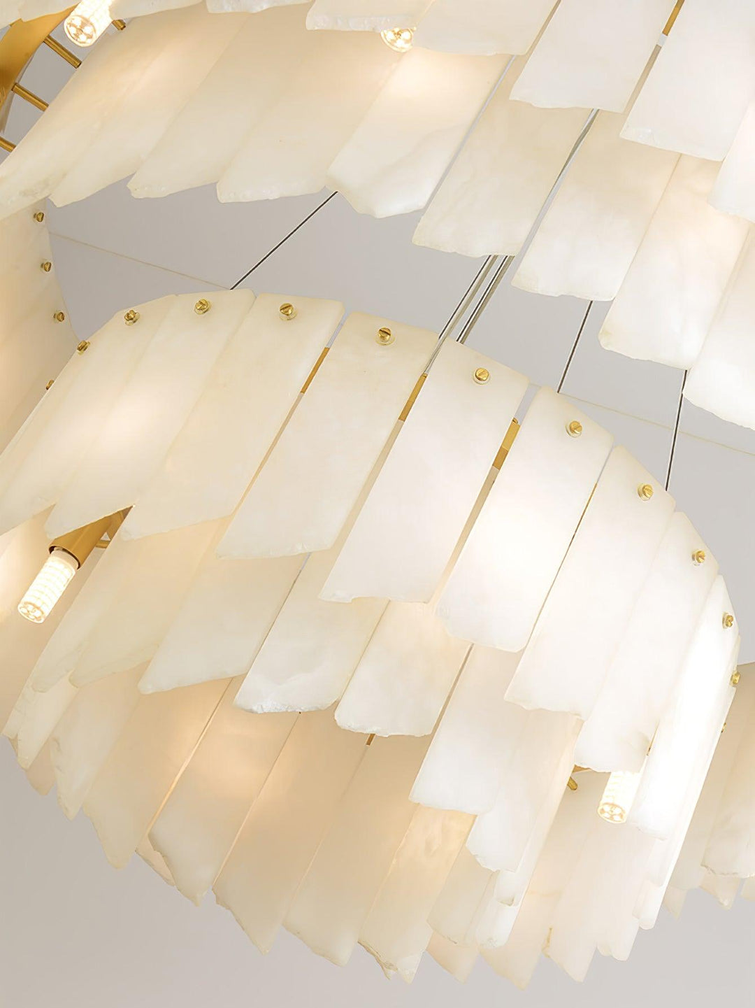 Jade Alabaster Cascade Tiered Chandelier Living Room Dining Room