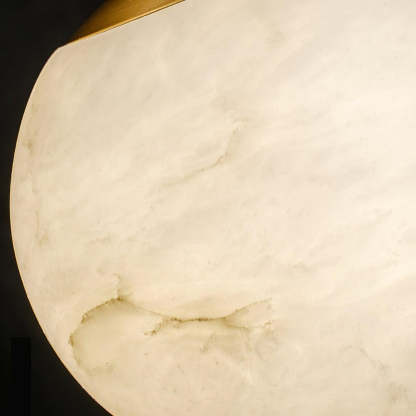 Jade Sphere Design Modern Decor Alabaster Metal Pendant Light Bedroom
