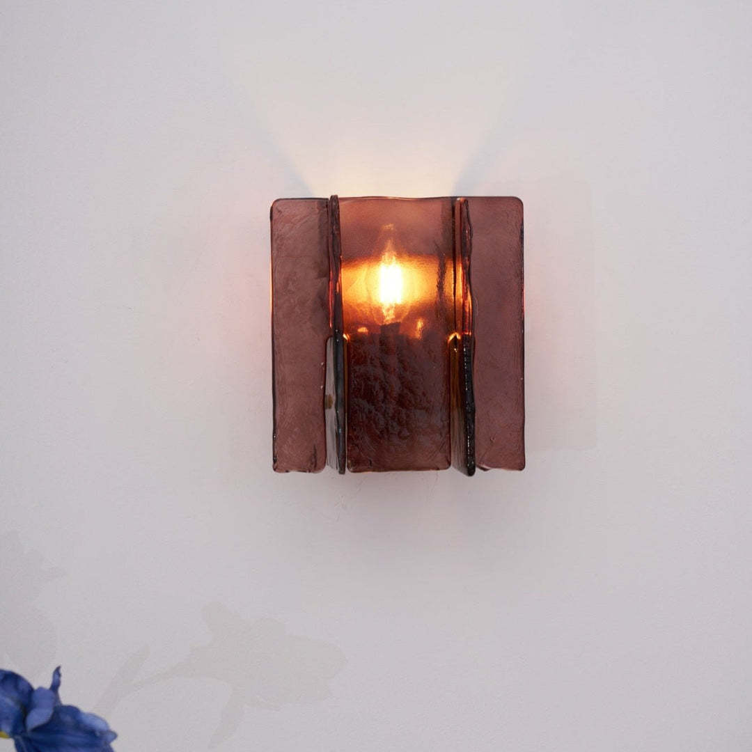 Byers Modern Square Metal Glass Wall Light Living Room Hallway