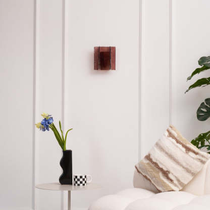 Byers Modern Square Metal Glass Wall Light Living Room Hallway