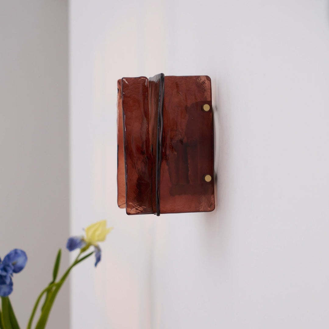 Byers Modern Square Metal Glass Wall Light Living Room Hallway