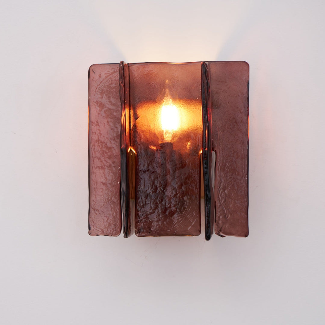 Byers Modern Square Metal Glass Wall Light Living Room Hallway