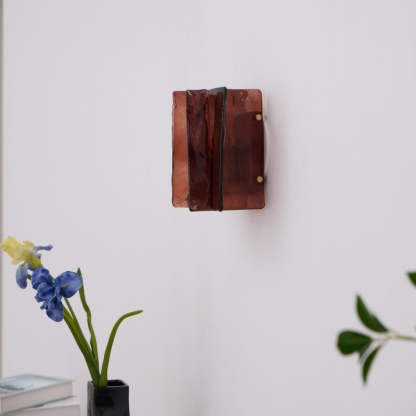 Byers Modern Square Metal Glass Wall Light Living Room Hallway