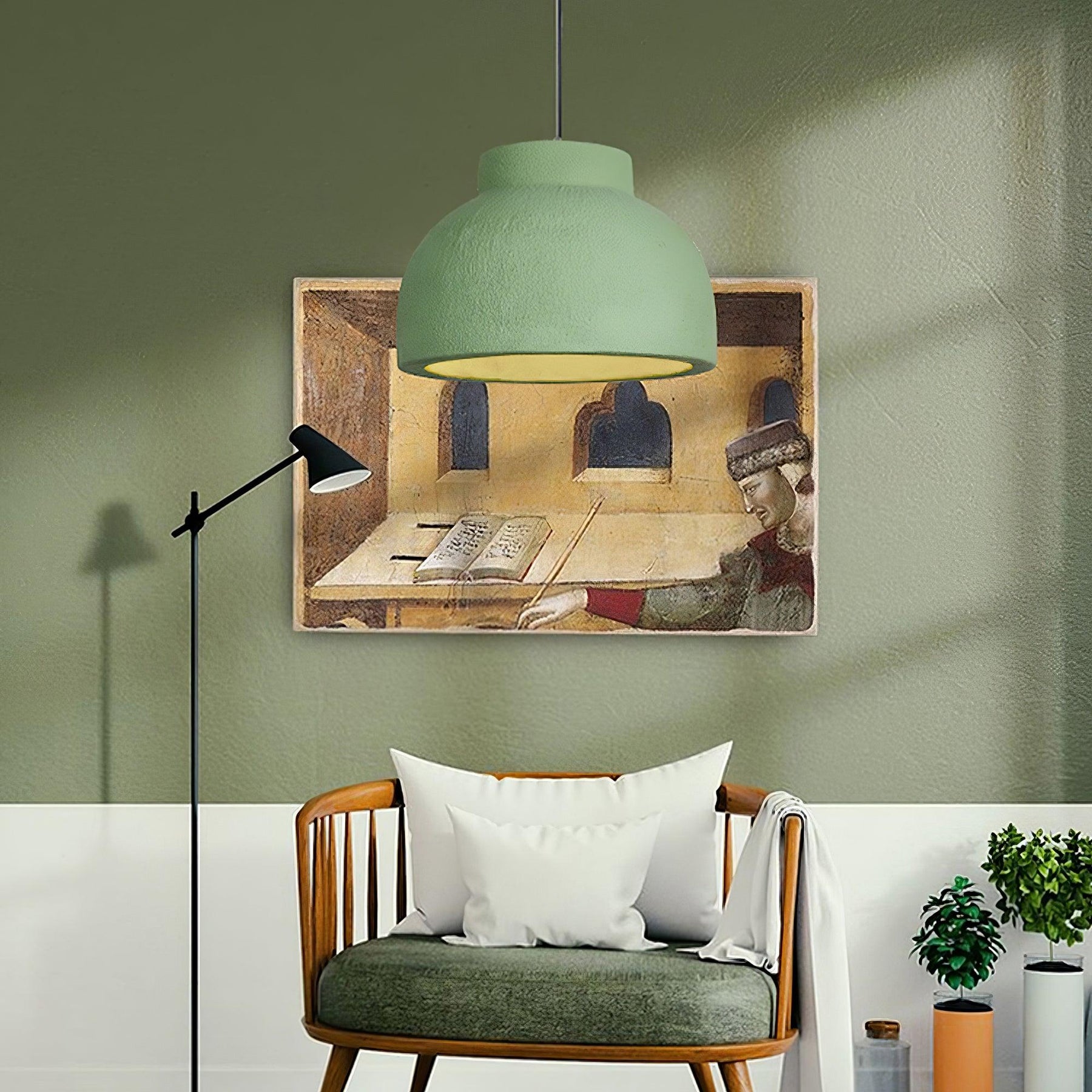 Ozawa Contemporary Natural Metal Pendant Light Dining Room Living Room