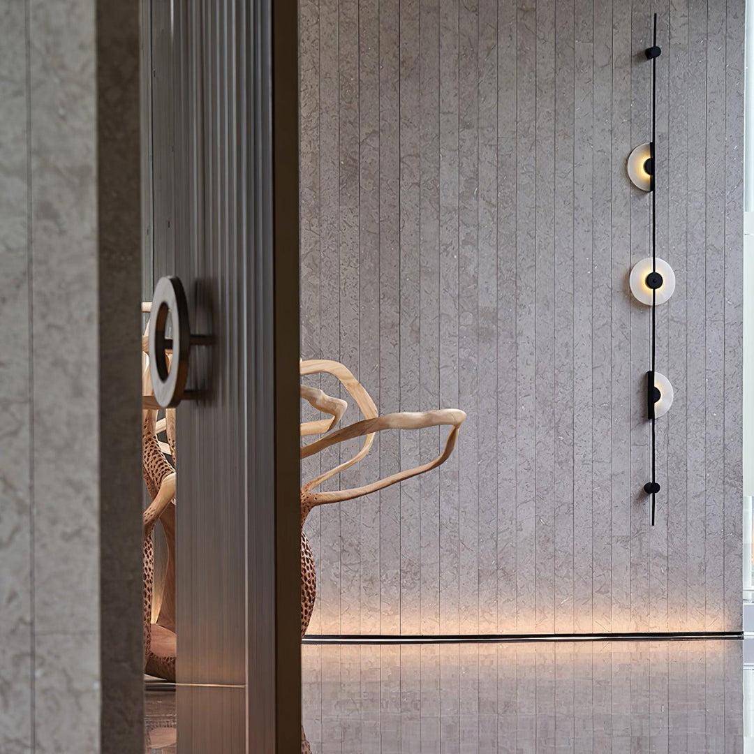 Jade Modern Alabaster Vertical Wall Light Bedroom Living Room