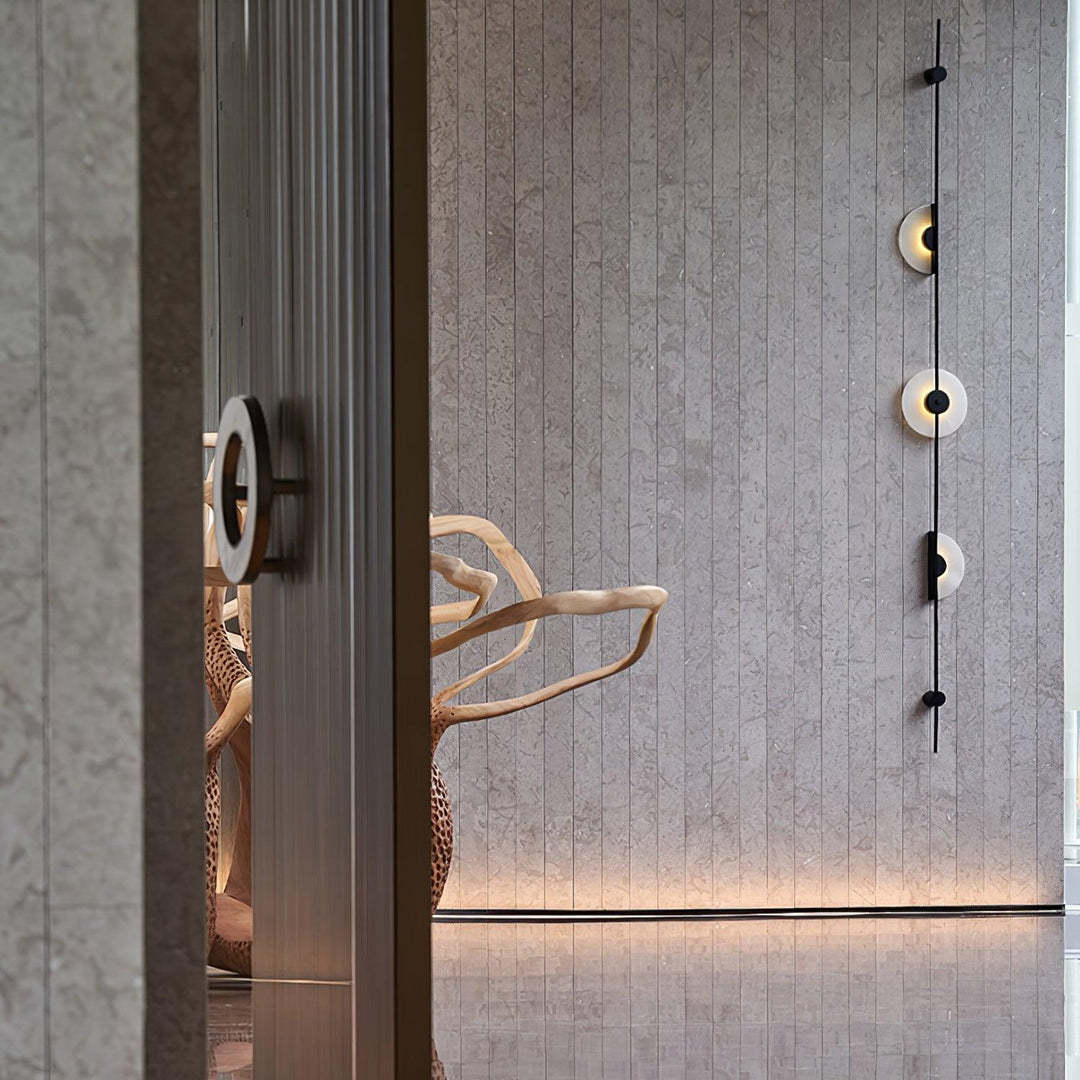 Jade Modern Alabaster Vertical Wall Light Bedroom Living Room