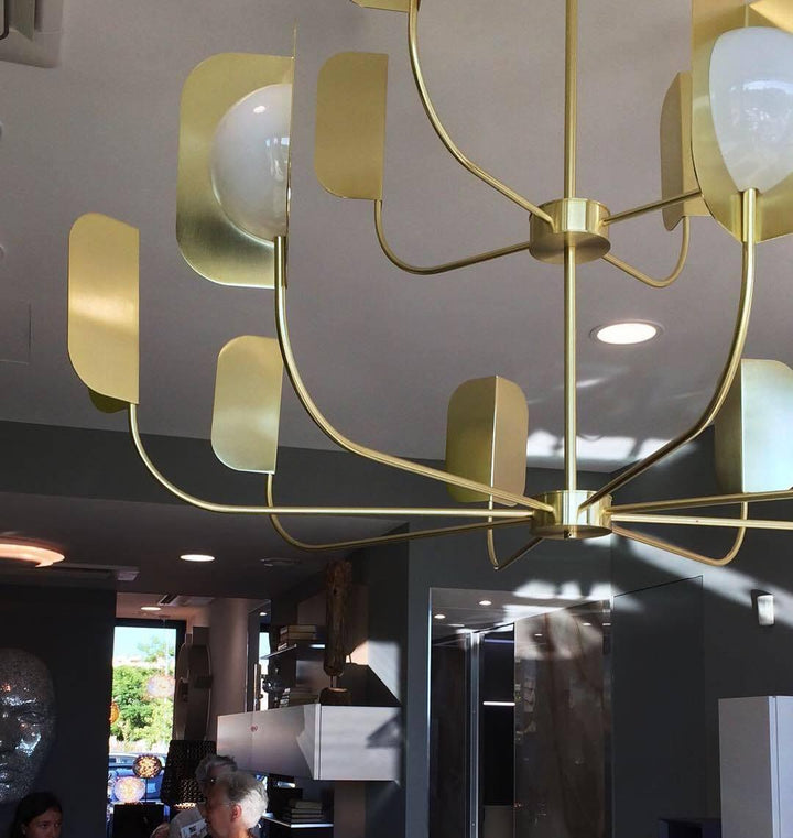 Valentina Gorgeous Metal Acrylic Chandelier Living Room Dining Room