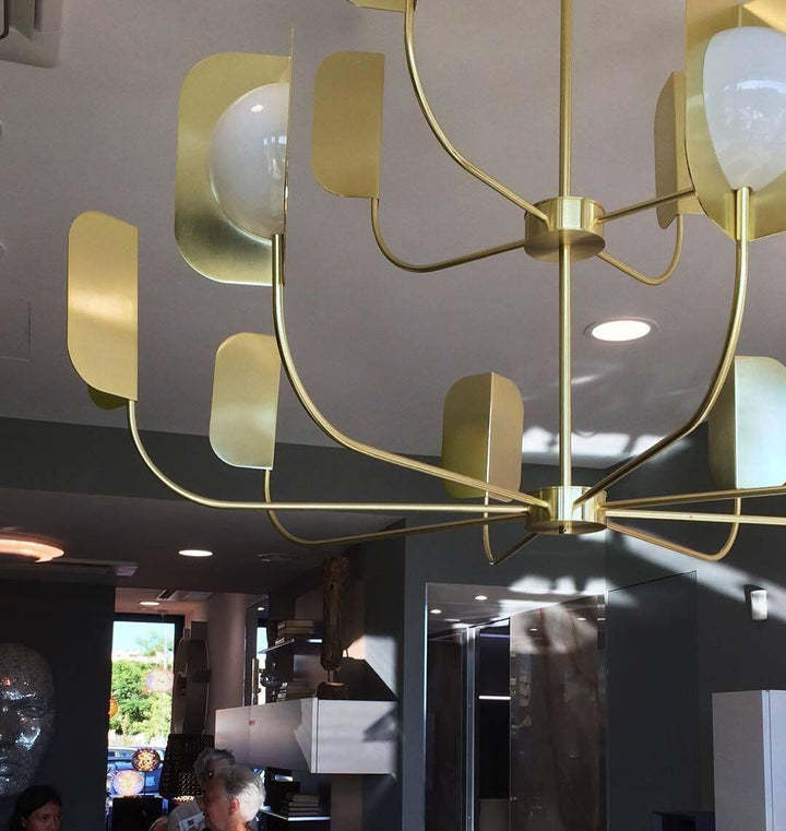 Valentina Gorgeous Metal Acrylic Chandelier Living Room Dining Room