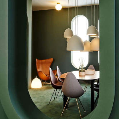 Hailie Urban Metal Polycarbonate Pendant Light Living Room Dining Room