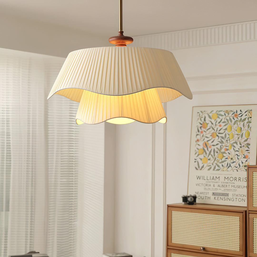 Ozawa Rustic Cottage Metal Glass Wood Pendant Light Living Room Bedroom