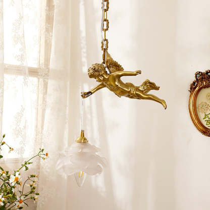 Carins Vintage Angel Brass Pendant Light Living Room Bedroom