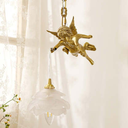 Carins Vintage Angel Brass Pendant Light Living Room Bedroom