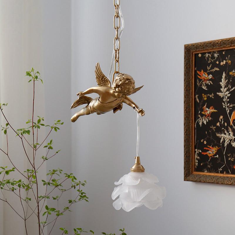 Carins Vintage Angel Brass Pendant Light Living Room Bedroom