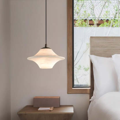 Jade Alabaster Saucer Modern Pendant Light Living Room Bedroom