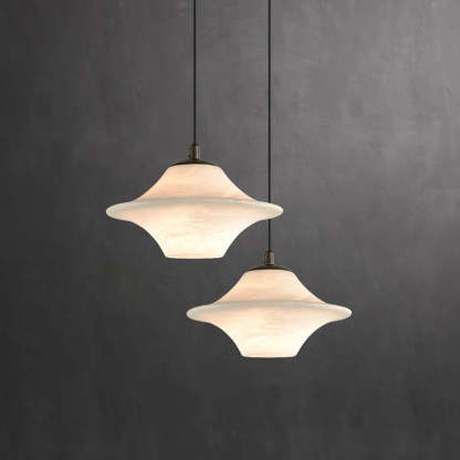 Jade Alabaster Saucer Modern Pendant Light Living Room Bedroom