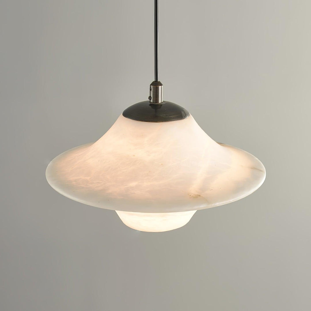 Jade Alabaster Saucer Modern Pendant Light Living Room Bedroom