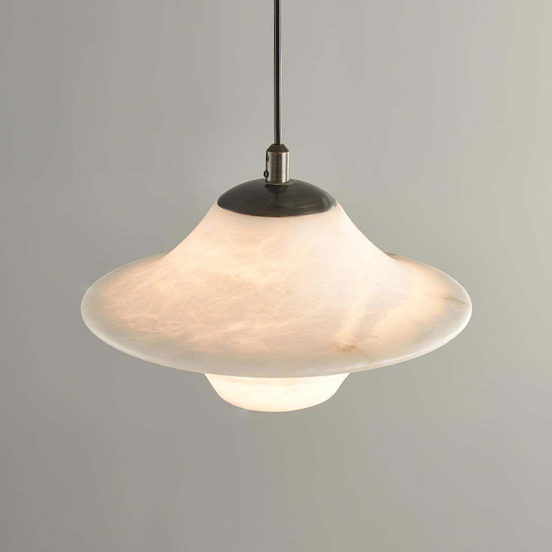 Jade Alabaster Saucer Modern Pendant Light Living Room Bedroom