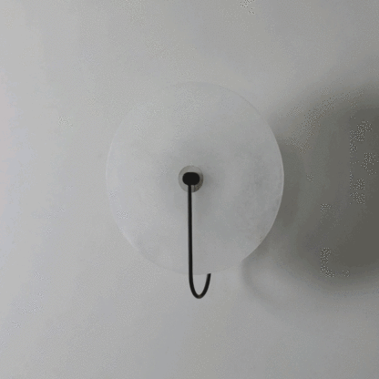 Jade Minimalism Gold Black Metal Alabaster Wall Lamp Bedroom Living Room