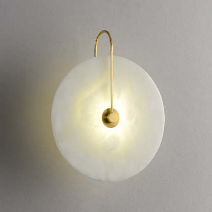 Jade Minimalism Gold Black Metal Alabaster Wall Lamp Bedroom Living Room