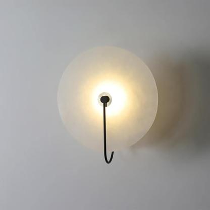 Jade Minimalism Gold Black Metal Alabaster Wall Lamp Bedroom Living Room