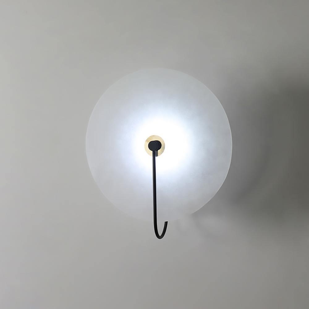 Jade Minimalism Gold Black Metal Alabaster Wall Lamp Bedroom Living Room