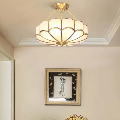 Alessio Modern Flower Shape Glass Ceiling Light Study Room Bedroom