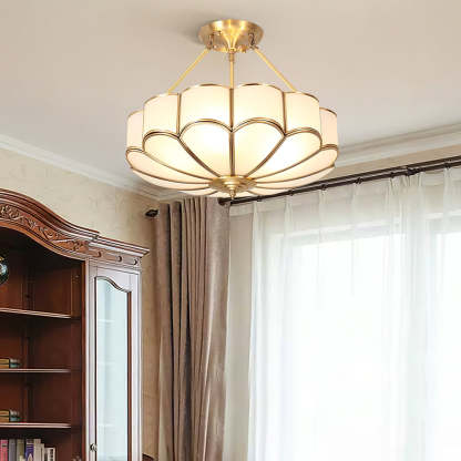 Alessio Modern Flower Shape Glass Ceiling Light Study Room Bedroom