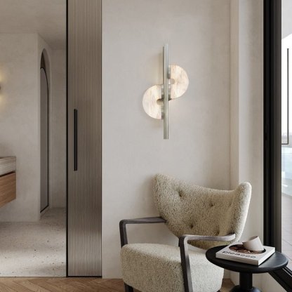 Jade Dolly Alabaster Modern Wall Light Living Room Bedroom