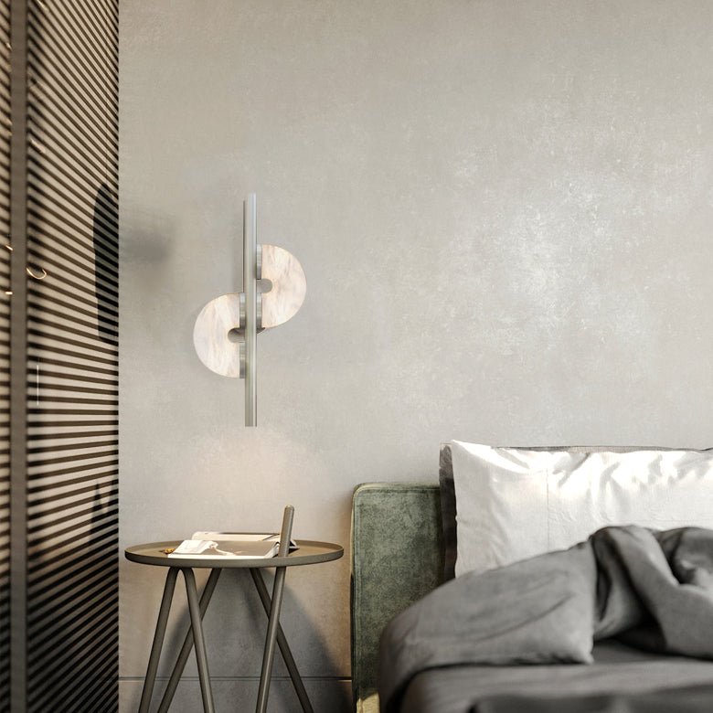 Jade Dolly Alabaster Modern Wall Light Living Room Bedroom