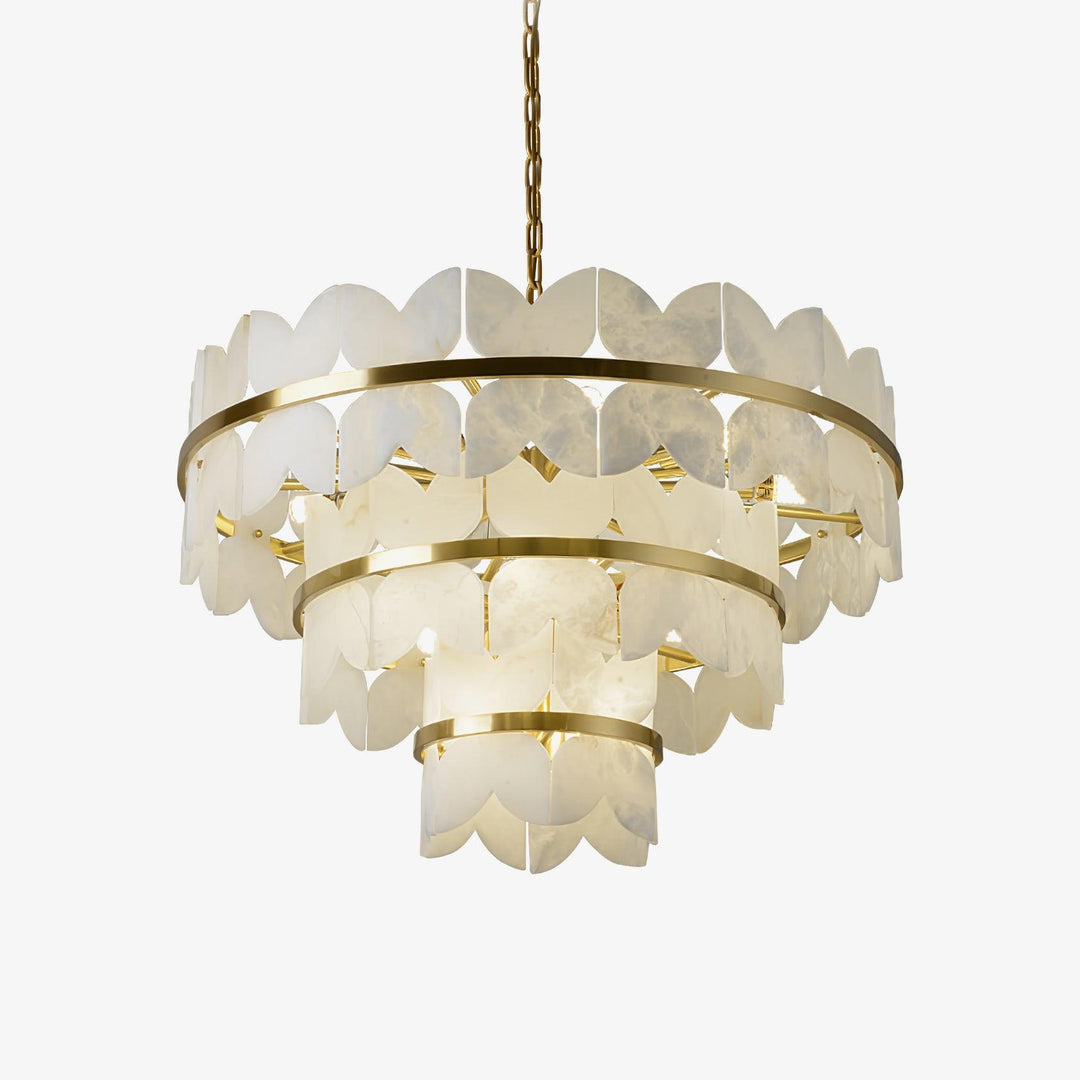 Jade Alabaster Cloudscape Chandelier Modern Living Room Bedroom