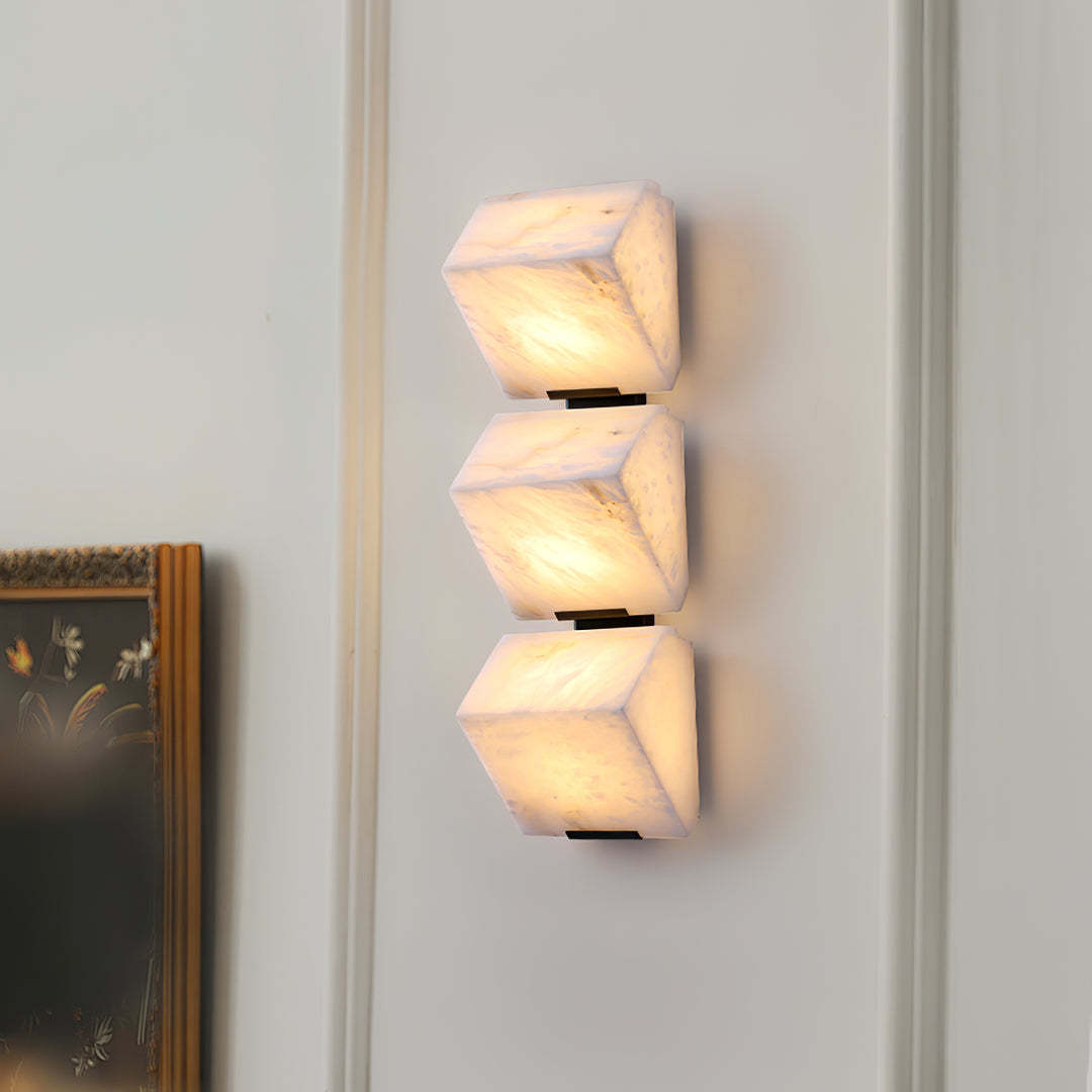 Jade Modern Alabaster Staircase Wall Light  Living Room Bedroom