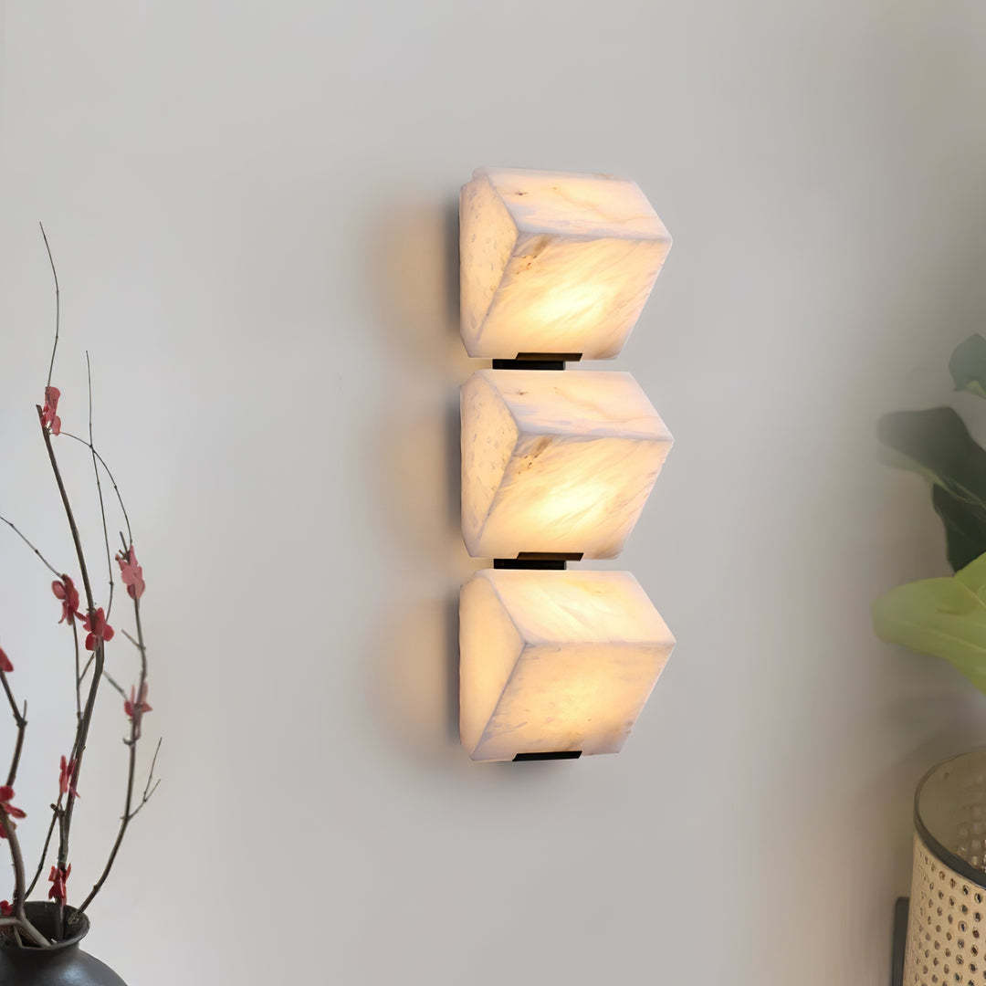 Jade Modern Alabaster Staircase Wall Light  Living Room Bedroom