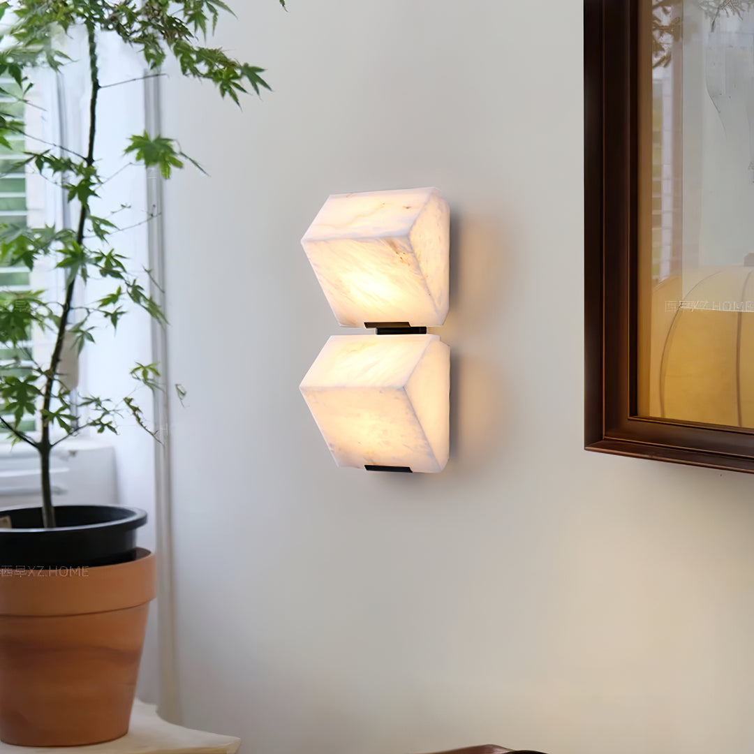 Jade Modern Alabaster Staircase Wall Light  Living Room Bedroom