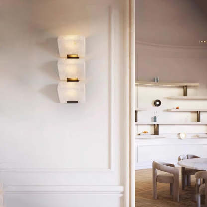 Jade Modern Alabaster Staircase Wall Light  Living Room Bedroom